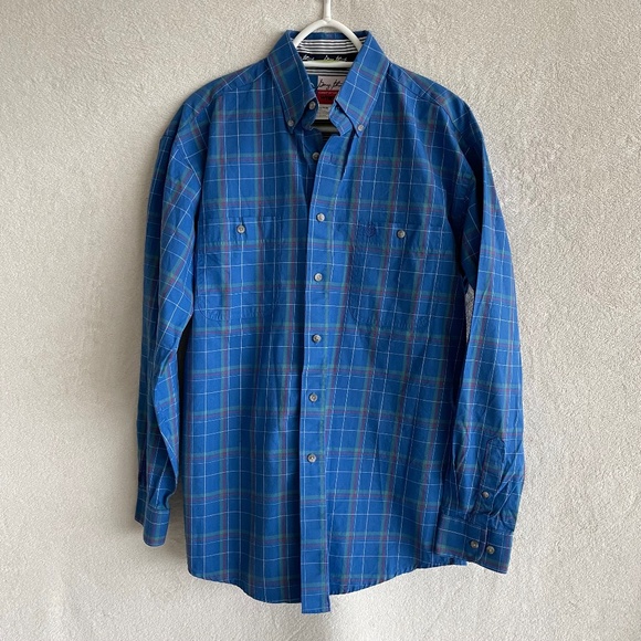 George Strait Cowboy Cut Collection by Wrangler / Men’s Long Sleeve Butt… - Picture 1 of 7